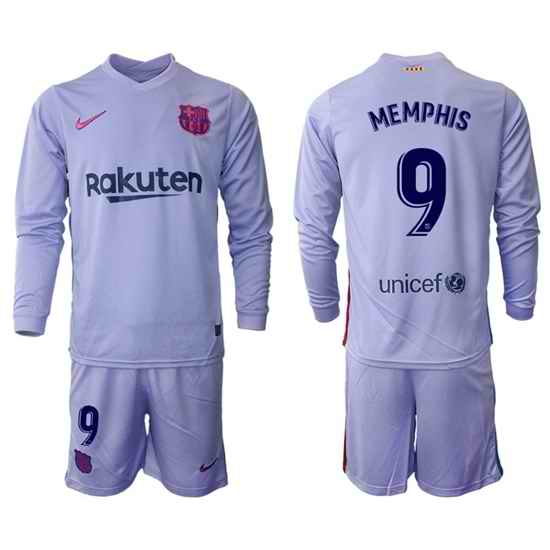 Men Barcelona Long Sleeve Soccer Jerseys 550
